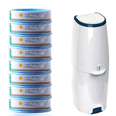 Imagen de 8 bolsas de basura para pañales compatibles con el sistema eliminación Angelcare