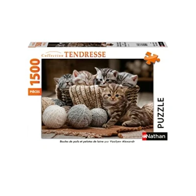 Imagen de Nathan Puzzle Bolas de Pelo y ovillos Lana (1500 Piezas) (Ravensburger 87790)