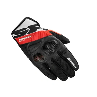 Imagen de SPIDI, Flash R EVO, Guantes Moto Hombre, Protectores y Resistentes, de Verano Impermeables Antideslizantes, con Compatibilidad Táctil, Peso Medio 0,1 kg, Color Rojo, Talla 3XL
