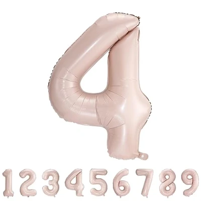 Imagen de Globos de Cumpleãnos 4 Rosa,101 CM Globo Numeros Gigantes Grandes Decoracion,Globo Numero 4,Globos Niño Niña Adultos,Vuelan con Helio