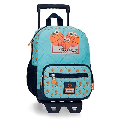 Imagen de Enso Basket Family Mochila Preescolar 28cm, Niños, Azul, 23x28x10 cms