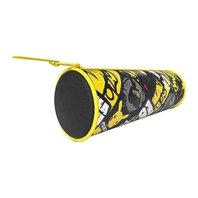 Imagen de CYPBRANDS Estuche cilíndrico con Cremallera de Pikachu en Color Negro 22 cm