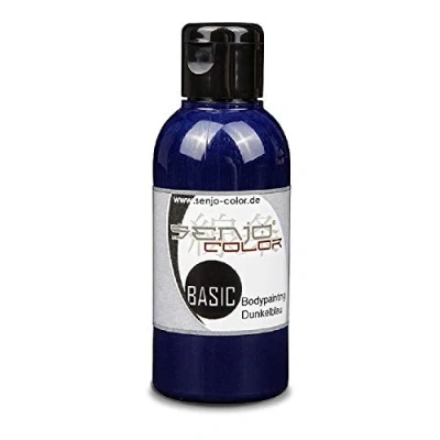 Imagen de Pintura Corporal I 75 ml para Aerógrafo y Pincel Carnaval, Disfraces, Pintacaras Senjo Color Basic Azul marino