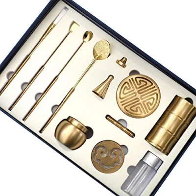 Imagen de 11 Unids/Set Kit de Fabricación Incienso Latón Herramienta Molde Incienso, Moldes Cono Torre Reflujo DIY, Ideal para Yoga Meditación Fragancia el Hogar