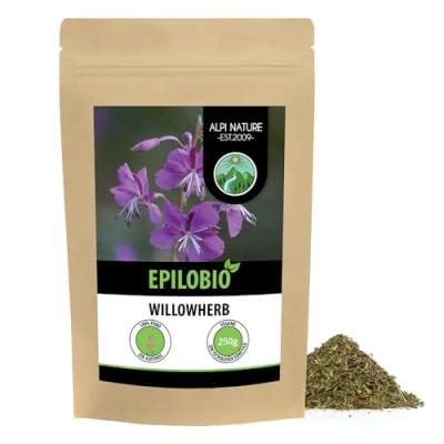 Imagen de Epilobe, té de hierbas sauce con flores pequeñas (250g), cortado, suavemente secado, 100% puro y natural para la preparación
