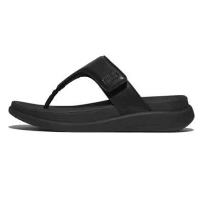 Imagen de Fitflop F Mode Go Adjustable Flatform Toe Post Sandals, Sandalia Mujer, Black, 38 EU