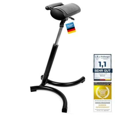 Imagen de Werkfox® Taburete de pie; ergonómico regulable en altura; Ayuda taller Silla pie para escritorio, oficina, industria