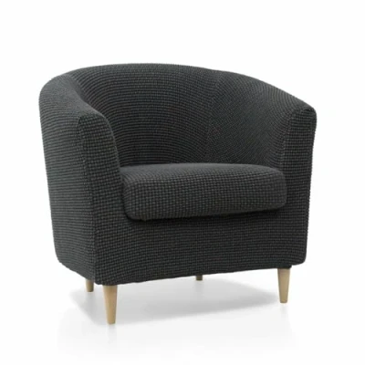 Imagen de SOFASKINS® Funda para Sillon, Sofa súper elástica, sofá con diseño Exclusivo, Transpirable y Duradera, fácil de Colocar. Medidas 60 90 cm. Color Gris Oscuro