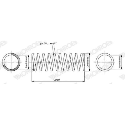 Imagen de MONROE SP4981 Muelle de suspensión helicoidal TOYOTA: Hilux VIII Pick up 2.4 D 4WD 2015