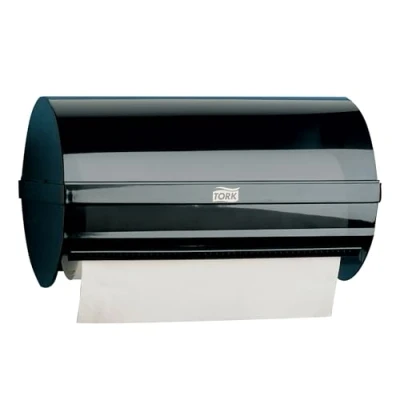 Imagen de Tork 209167, Dispensador de rollos papel para la pared, Negro, W5, rollo cubierto higiene