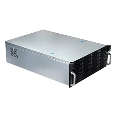 Imagen de UNYKAch Caja Rack 19&quot; 4U Hot Swap (Sustitución de Bahías en Caliente) HSW6424 ATX, 24 Bahías, para Discos 3,5″ o 2.5, 3 Ventiladores 120 mm y 2 USB 2.0
