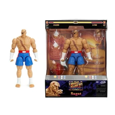 Imagen de Jada Toys Street Fighter II Figura de Sagat 7,5&quot;