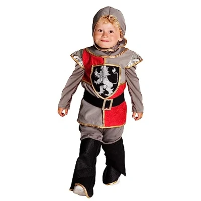 Imagen de Boland Disfraz de Sir Templeton para niño, caballero, medieval, cresta en el pecho, sombrero, cubrebotas, carnaval, fiesta disfraces