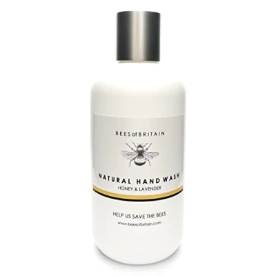 Imagen de 99% Natural GEL JABON MANOS ALOE VERA, MIEL &amp; LAVANDA 250 ml por BEES of BRITAIN Sin Sulfatos, Parabenos. pH 5.5 Suave. Donamos 5% de Ganancias Para Ayudar a Salvar Abejas y Polinizadores.
