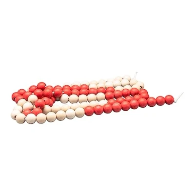 Imagen de WISSNER® aktiv lernen 100s Cadena de rastrillos gigantes rojo/blanco RE Plastic®