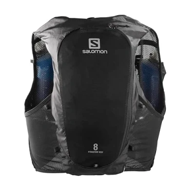 Imagen de Salomon Adv Hydra Vest 8 Chaleco de Hidratación Trail Running Senderismo MTB Unisexo, Comodidad y estabilidad, Rápido acceso a la hidratación, Simplicidad, Negro, S