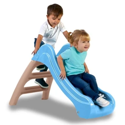 Imagen de FEBER Dream Slide, Tobogán Pequeño para Jardín, Escaleras Antideslizantes, Colores Resistentes A la Luz Solar y Cambios de Temparuta, Fácil Montaje, Partir 1 año, Famosa (FEL15000)