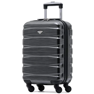 Imagen de Flight Knight Maleta De Mano 55x35x20 cm Compatible con Vueiling, Iberia, RyanAir, Easyjet, Air Nostrum, Europa Entre Muchas Otras! Cabina 4 Ruedas ABS Trolley Ligera