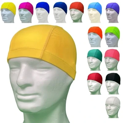 Imagen de Gorros de natación Profesionales Licra hipoalergénico sin látex ni Silicona Gorro Piscina Unisex Acquagym para Adultos y jóvenes Cantidad 1 20 50 Piezas (Cantidad Pieza, Azul Real)