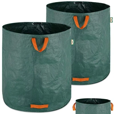 Imagen de Gardebruk 2x Sacos para Desechos de Jardín XXL hasta 50Kg 500L 86x86 Saco Plegable Hidrófugo Asas Robustas