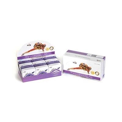 Imagen de Nasara Original Cinta Kinesiológica: Caja de 6 cintas para deportes y medicina, tamaño del rollo 5cm x 5m, morado