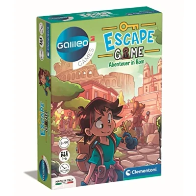 Imagen de Clementoni 59271 Escape Game Aventuras en Roma, emocionante Juego de Mesa para romperse la Cabeza y descifrar Enigmas, Familiar con Cartas acertijos Accesorios, a Partir 8 años