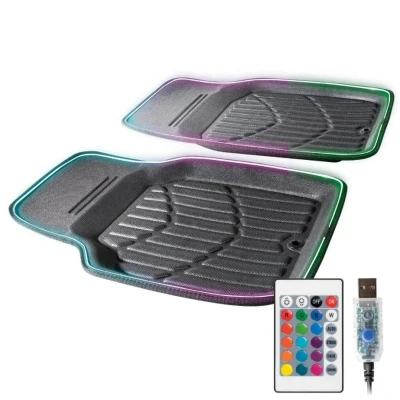 Imagen de WALSER Glow 14508 Juego de alfombrillas suelo 2 negro 48 x 68 cm 480