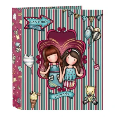 Imagen de CARPETA F. 4 ANILLAS 35MM LOMO ANCHO GORJUSS™ FAIRGROUND &quot;FIREWORKS&quot;