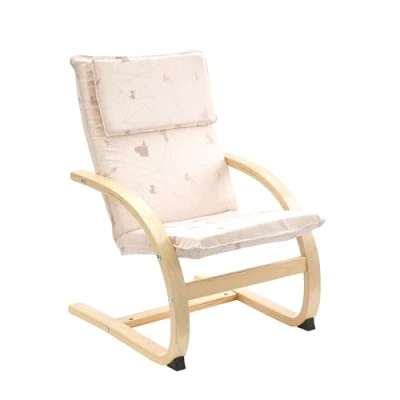 Imagen de Disney Princess Sillón infantil fabricado con estructura natural de chapa abedul, soporta hasta 30 kg, tamaño pequeño, rosa claro