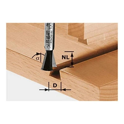Imagen de Festool fresa de cola milano hw s8 d14,3/13,5/15
