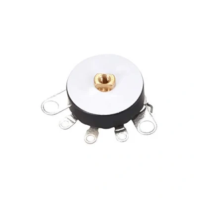 Imagen de Potenciómetro de rueda con interruptor 10 K ohmios, resistencias variables, monotorre giratoria, carbono, RV12 mm, 5 unidades