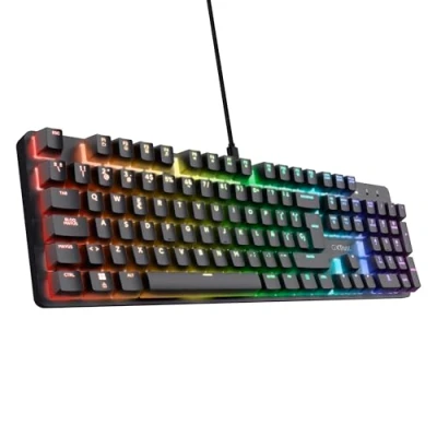 Imagen de Teclado gaming Trust Zora GXT 871, USB, Mecánico, Cable, Iluminación RGB, Negro
