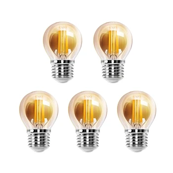 Imagen de Aigostar Vintage Bombilla LED E27,4W Equivalente a 37W, Luz Cálida 2200K,420lm, G45 Filamento Led,No Regulable,5 Pieza