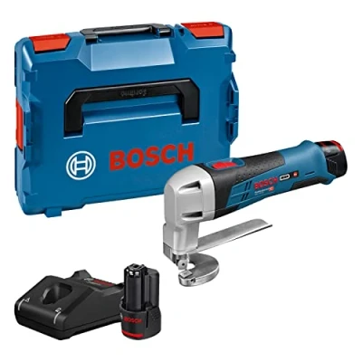 Imagen de Bosch Professional 12V System GSC 13 Cizalla de metal a batería (3600 cpm, corte en acero max. 1,3 mm, 2 baterías x 2.0 Ah, L BOXX)