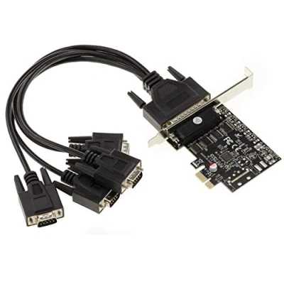Imagen de Tarjeta controladora PCI Express PCIe Serie RS232 COM 4 Chipset Moschip MCS9904