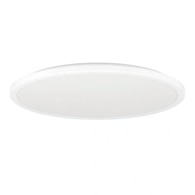 Imagen de Eglo Rovito Lámpara de techo LED redonda para baño, plástico, en blanco, color luz blanco cálido o frío, IP44, diámetro 50 cm