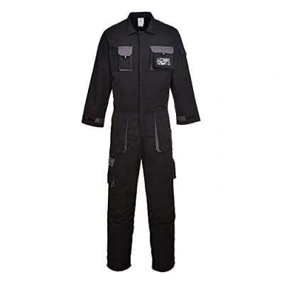 Imagen de Portwest Buzo Bicolor Texo Contrast, Tamaño: M, Color: Negro, TX15BKRM
