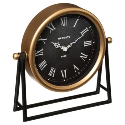 Imagen de Atmosphera Reloj de Mesa «Luca» Metal Negro y Dorado 26 x cm