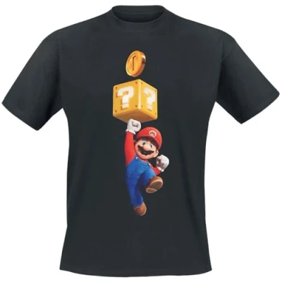 Imagen de Super Mario Coin Blusas, Negro, S para Hombre