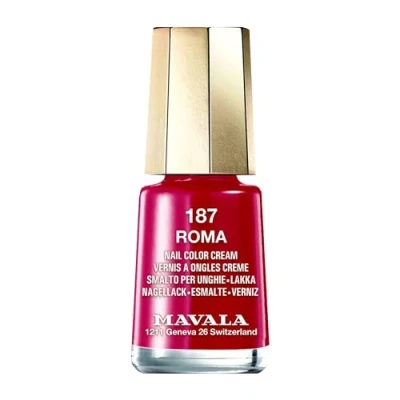 Imagen de MAVALA Mini Colors Roma 187 5 ml, Esmalte de Uñas Pequeño, Color Rojo, Minimiza la Evaporación, Formulados con Ingredientes Seleccionados, Práctico para Llevar