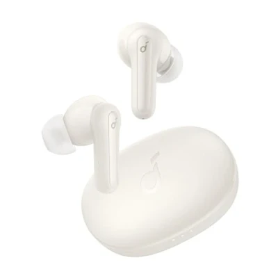 Imagen de Soundcore Anker Life P2 Auriculares in ear inalámbricos (controlador de audio 10 mm, graves intensos, EQ, Bluetooth 5.2, batería 32 horas, carga con USB C), color blanco champán