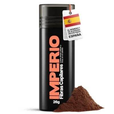 Imagen de IMPERIO Fibras Capilares y Densificador de Cabello Algodón natural. Llena engrosa su Microfibras en Polvo Para Mujeres Hombres 26g (Cobre)