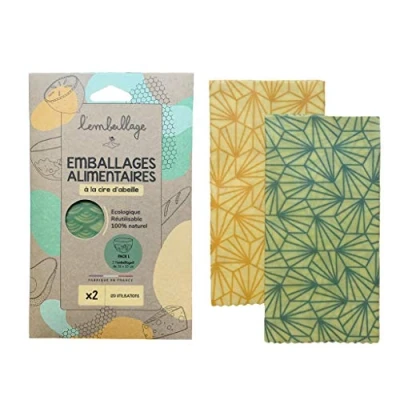 Imagen de L&#039;Embeillage®, el Bee wrap francés Embalaje de alimentos reutilizable Fabricado en Francia, orgánico y 100% natural cera abejas