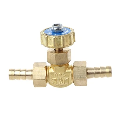 Imagen de Ocobudbxw Válvula de aguja latón del codo las espitas ajustador gas 8m m