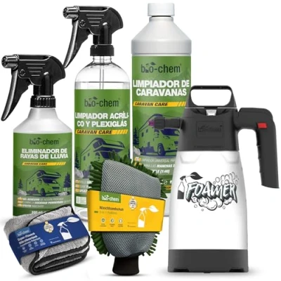 Imagen de Bio Chem Premium Set 6 productos para el Cuidado de caravanas Limpieza superficies exteriores vehículos camping cristales, parabrisas y carrocería Accesorios incluidos