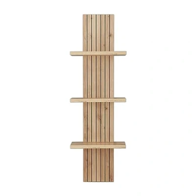 Imagen de Stella Trading Core Estante de Pared con 3 baldas (38 x 120 22 cm), diseño Roble Artesano