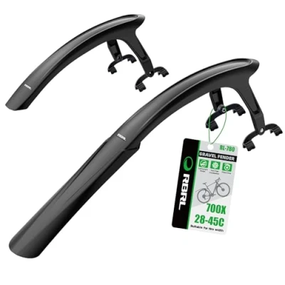 Imagen de RBRL Guardabarros para Bicicleta, de Liberación Rápida Bicicletas Grava y Carretera, Bicicleta Engrosados Ensanchados Cobertura Total Ajustable 28 Pies