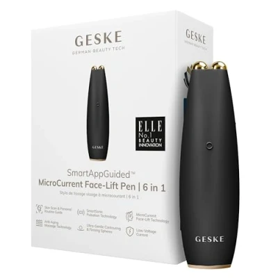 Imagen de GESKE SmartAppGuided™ MicroCurrent Face Lift Pen 6 en 1 Herramientas para cuidado de la Piel Dispositivo antienvejecimiento Lifting facial joven sin arrugas cara