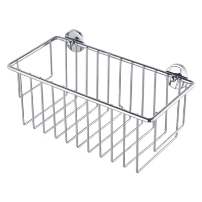 Imagen de Cesta de ducha cromada tesa Baath, metal, autoadhesiva, tecnología montaje adhesiva, 117 x 250 125 mm