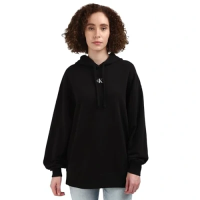Imagen de Calvin Klein Jeans Label Oversized Hoodie Sudadera, Mujer, Talla: Small, Black